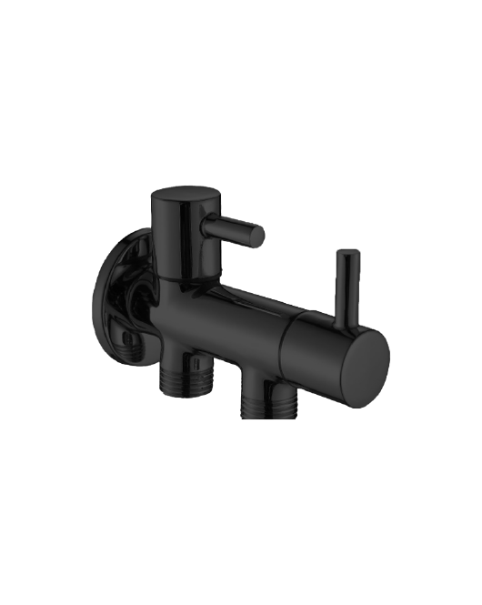 Angle valve Double headwork .Black 