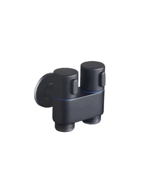 Angle valve Double headwork .Black